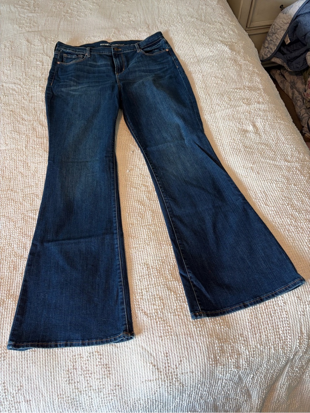 Old Navy Dark Blue High-rise Flare Jeans Size 14R